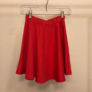 Dna Couture Red-Orange A-lne Skirt Small